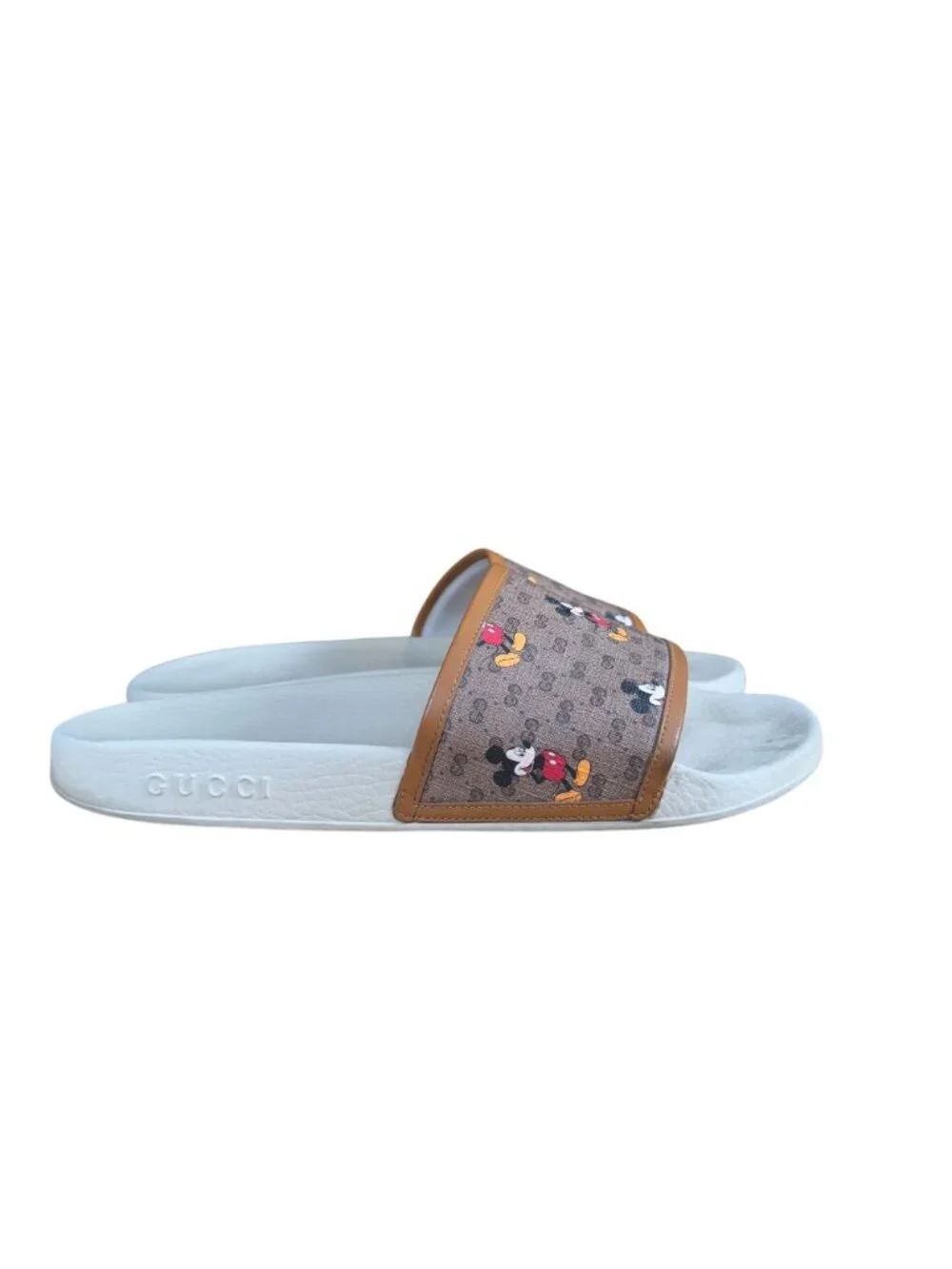 Gucci x Disney GG Supreme Mickey Mouse Logo Shoes Slides Size UK 10 US 11